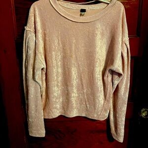 Long Sleeve Pink Velvet Top